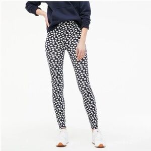 NWT - J. Crew High Waisted Soft Leggings in Black & White Print Size Large